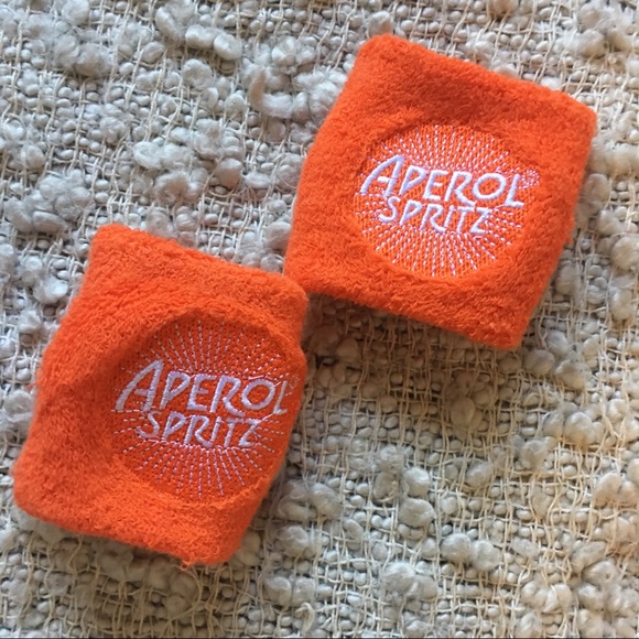 Aperol Spritz Orange Terrycloth Wristbands - Picture 2 of 2